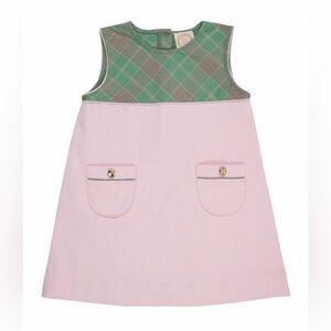 TBBC JILL JUMPER CORDUROY MIRADOR PLACE PLAID WITH PALM BEACH PINK 3T EUC